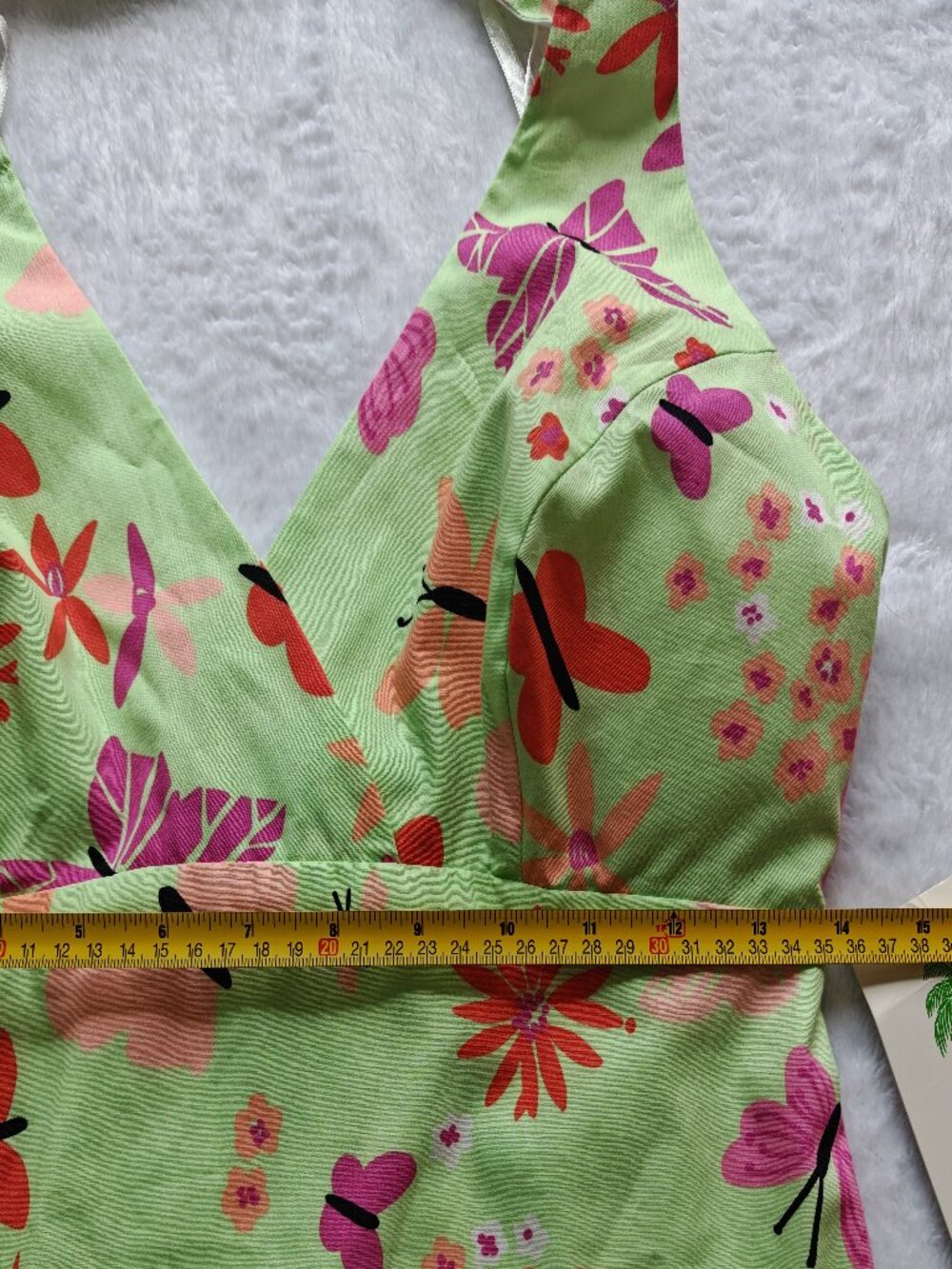 Lilly Pulitzer Candy Strapless Butterfly Floral Dress Size 6 NWT Green Pink Summ - Picture 7 of 10